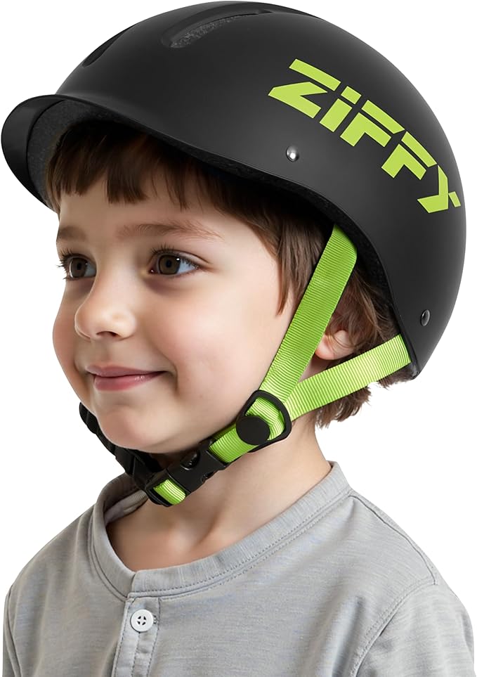 ZIFFY Kids/Toddler Bike Helmet, Adjustable, Lightweight, Safety Certified Scooter Helmet for Boys & Girls with Washable Inner Lining, 2 Sizes, 4 Colors – Fits Toddlers to Youth by Jova