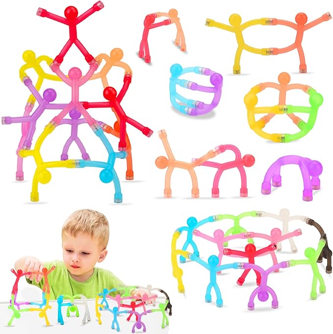 12Pcs Magnetic-People-Magnet-Men: Magnetic Travel Toys for Kids, Creative, Portable and Educational, Funny Magnets for Kids, Small Toys for Classroom Prizes, Easter Egg Stuffers, Office