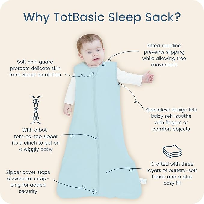 Toddler Sleep Sacks 2T-3T-4T, 0.5 TOG Light Summer Wearable Blankets, Extra Long XL Sleeping Bags, 2 Pack