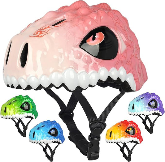 Toddler Kids Bike Helmet,3D Dinosaur Helmets for Boys Girls Infant/Baby to Children 1/2/3/4/5/6/7/8 Years Old Lightweight Adjustable Multi-Sports Bicycle Scooter Skateboard Skating Cycling