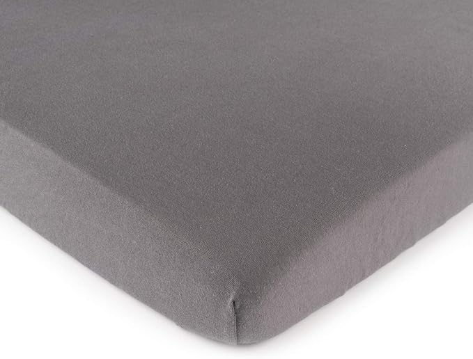 SheetWorld Fitted Baby Bassinet Sheet fits Milliard Side Sleeper Bedside Bassinet 19 x 35, 100% Cotton Jersey, Hypoallergenic, Butter Soft, Dark Grey, Made in USA