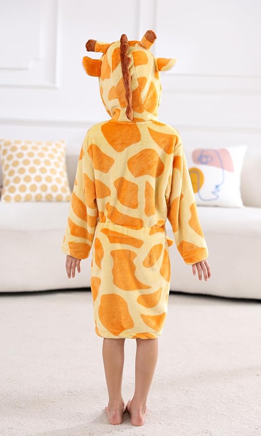 CuteOn Bathrobe for Women Soft Fleece Hooded Plush Loungewear