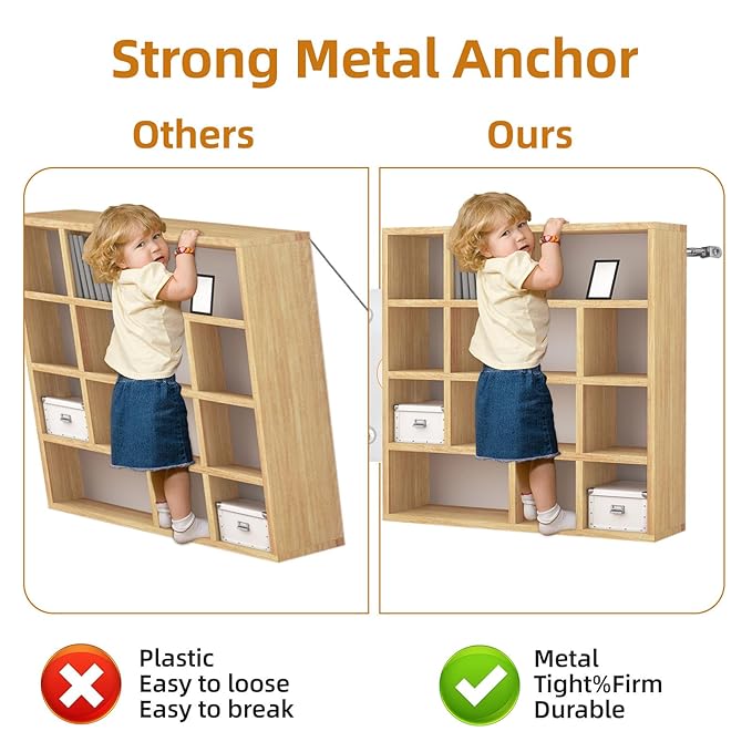 Furniture Anchors(10set) for Baby proofing and Furniture Wall Anchor, Wall Anchors for Baby proofing cabinets, Anti tip Furniture Straps, Safety Essentials for Home