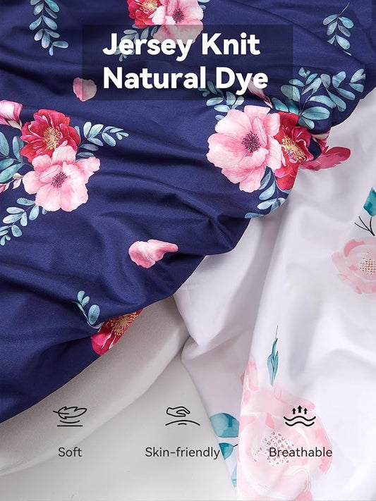 TILLYOU Baby Bassinet Sheets for Girls Boys, Fit for Hourglass Oval Rectangle Bassinet Mattress Sheets, 33”X16”, 2 Pack Floral Flowers