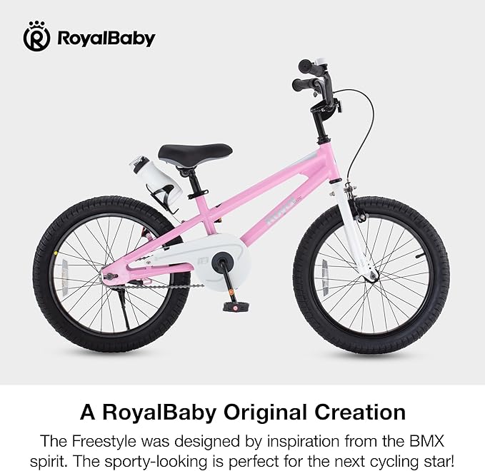 RoyalBaby Kids Bike Freestyle Classic & EZ Balance Pedal Switchable Bicycle, 12 14 16 18 Inch, 3-10 Years Toddler to Big Kids