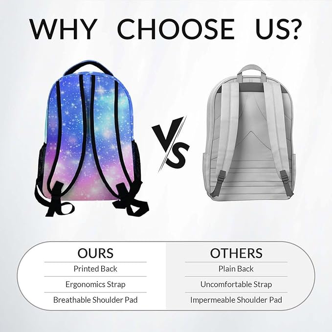 GiftoFLUX School Backpack for Girls - Mermaid Backpacks for Kids - Toddlers Bookbag for Daughter - Durable Schoolbag for Kindergarten/Preschool/Elementary(17 Inch)