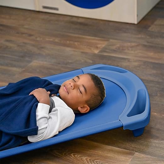 Angeles AFB5731OB Space Line Single Cot, Toddler, 42.5" Height, 22" Length, 5" Width, Blue