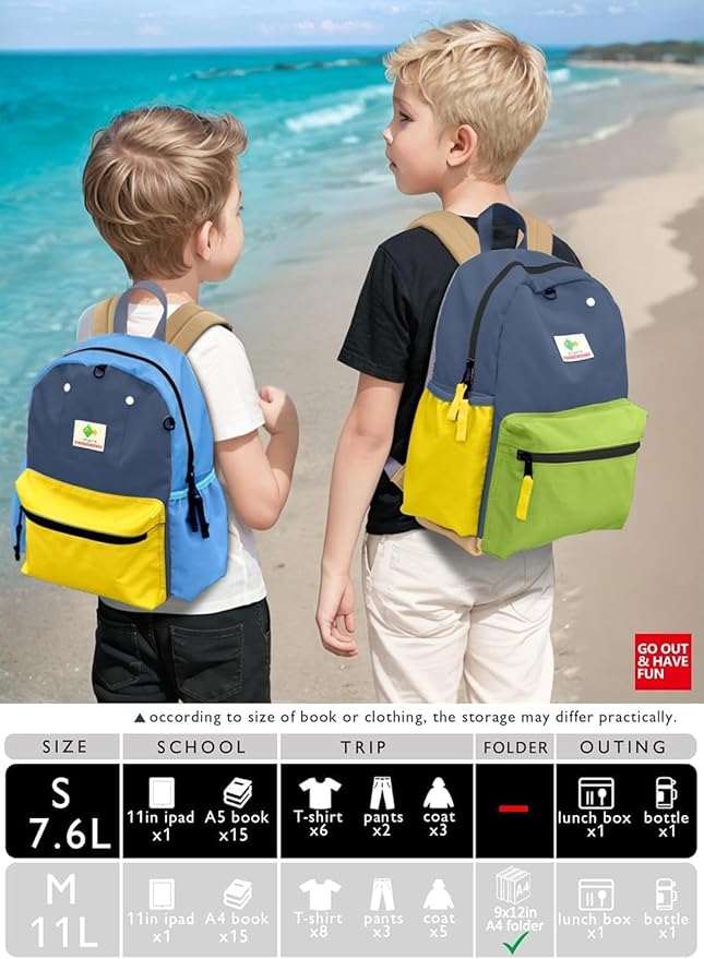 atgark Preschool Toddler Backpack For Boys Girls, School Mini & Travel, Small Kids Child Backpacks, Kindergarten Elementary bag, 11.6" H