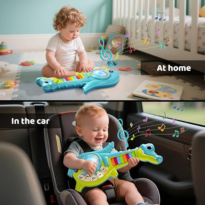 Marstone Toddler Toys for 1 Year Old Boy Gift: Baby Girl Musical Toys 12-18 Months, Educational Piano Guitar for Toddlers 1-2 with Animals and Sounds, 1st First Birthday Gifts for Kids