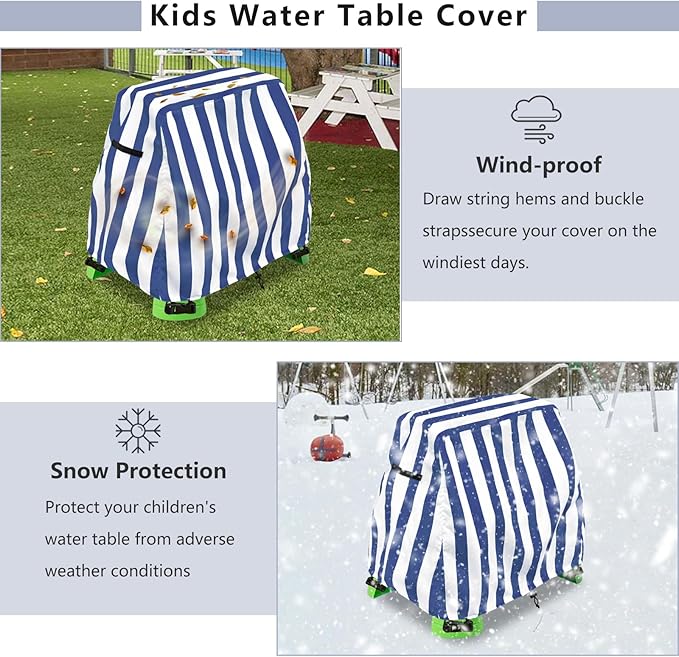Kids Water Table Cover Fit Rain Showers Splash Pond Water Table,Waterproof Dust Proof Anti-UV Outdoor Toys Cover-Cover only