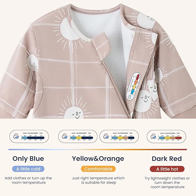 Unisex Sleeping Bag for Babies and Toddlers 1.0 Tog Sleep Sack 6-18 Months, Newborn Sleep Sack, Wearable Blanket Baby, One Piece Long Sleeves, Gifts for Baby