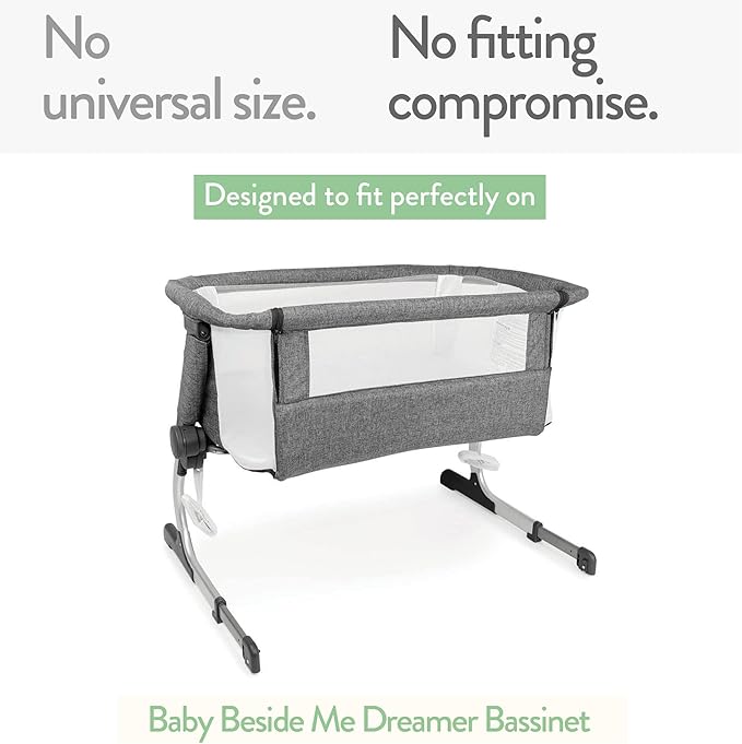 Bassinet Fitted Sheets 33x20 for Baby Beside Dreamer Bassinet & Bedside Sleeper – Snuggly Soft 100% Jersey Cotton – Pale Pink + Lilac – 2 Pack