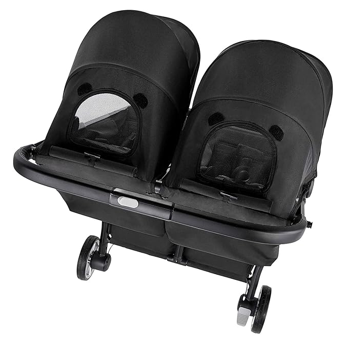 Baby Jogger City Tour 2 Double Stroller Compact & Sleek Twin Design with Easy-To-Maneuver Features Ideal for Growing Kids Plush Imported