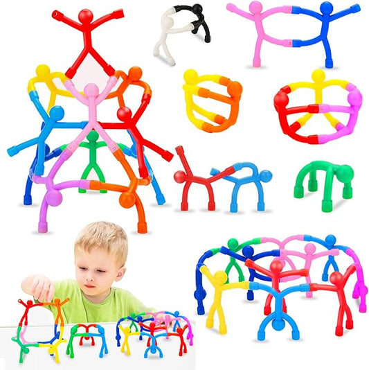 48Pcs Magnetic-People-Magnet-Men: Magnetic Travel Toys for Kids, Creative, Portable and Educational, Funny Magnets for Kids, Small Toys for Classroom Prizes, Easter Egg Stuffers, Office