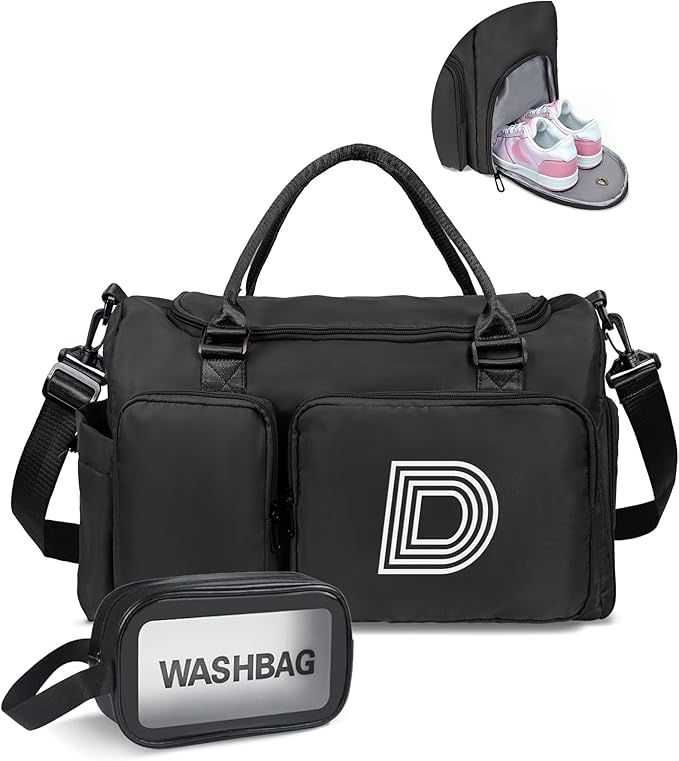 Elilier Girls Boys Birthday Gifts, Initial Travel Duffle Bag, Personalized Weekender Bag, Monogram Overnight Bag Gift for women,Birthday Gifts Personalized Gifts Bridesmaid Gifts