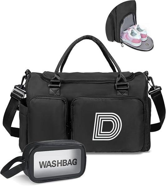 Elilier Girls Boys Birthday Gifts, Initial Travel Duffle Bag, Personalized Weekender Bag, Monogram Overnight Bag Gift for women,Birthday Gifts Personalized Gifts Bridesmaid Gifts