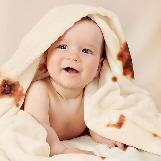 SeaRoomy Baby Burrito Blanket, Baby Swaddle Tortilla Blanket, Soft Round Burrito Tortilla Blankets for Newborn Boys & Girls - Novelty Funny Gifts for Babys Shower & Birthday