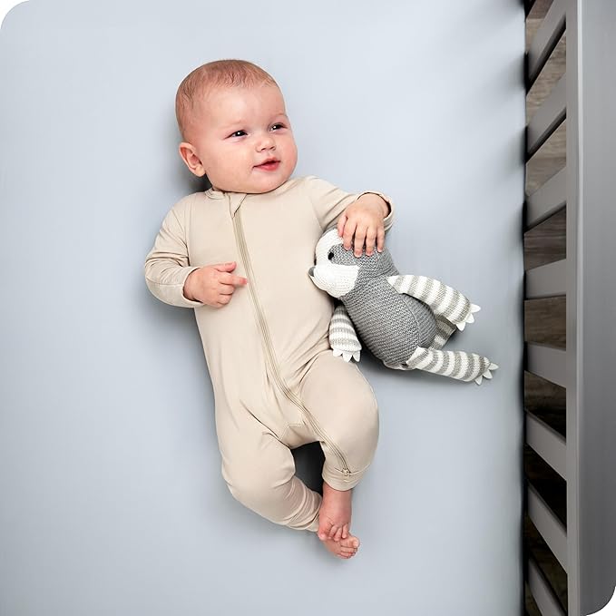 Bare Home 3-Pack Fitted Crib Sheet - Premium 1800 Ultra-Soft Microfiber - Breathable - Baby Sheet - for Boys & Girls - Fits Standard Crib and Toddler Mattresses (Sky Blue/Spring Mint/Cloud Grey)