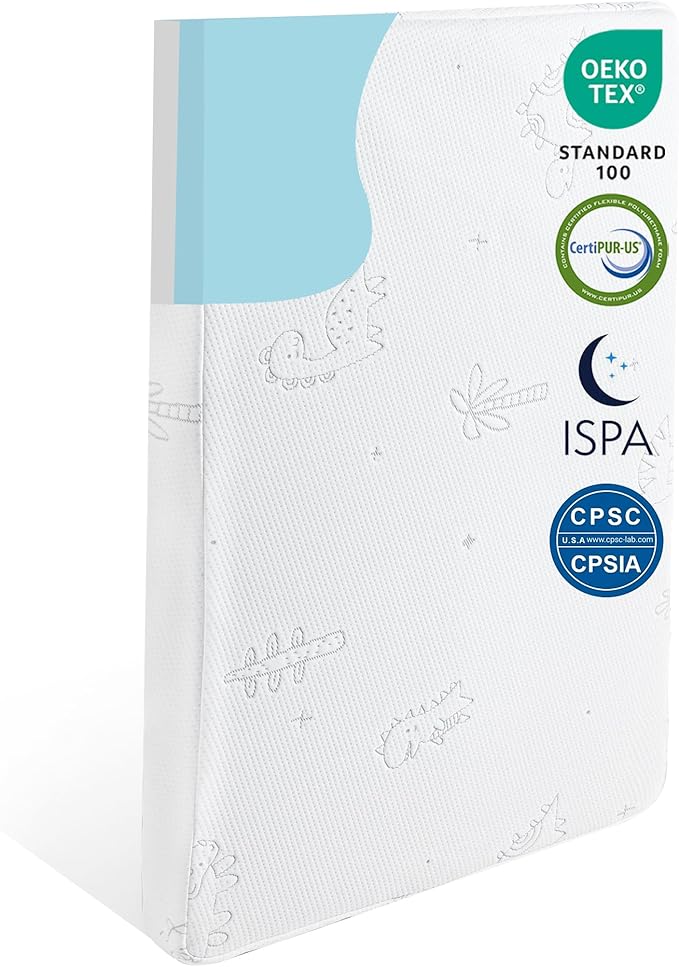 Play and Pack Mattress Mini Cribe Matter Pad Waterproof Pack N Play Mattress for Baby and Toddler Breathable Dual Side Memory Foam Topper