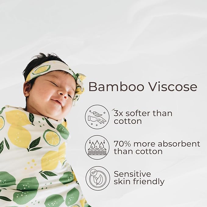 Swaddles for Newborns Baby Blanket Set Ultra-Soft 95% Bamboo Viscose Baby Swaddle for 0-3 Months | Newborn Essentials Must Haves Bamboo Viscose Swaddle Blankets