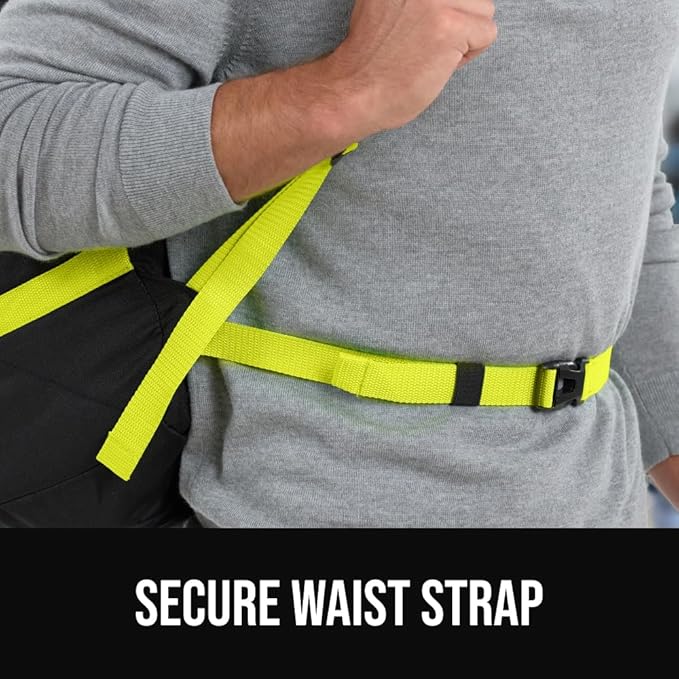 GORILLA GRIP Tear and Water Resistant Padded Car Seat Travel Bag for Airplane and Airport, Universal Fit Baby Carseat Bags, Handle & Shoulder Straps, Air Gate Check Toddler Stroller Carrier, Yellow