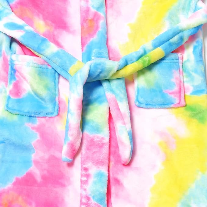 CHILDRENSTAR Girls Robe Kids Bathrobes Plush Soft Fleece Pajamas Sleepwear