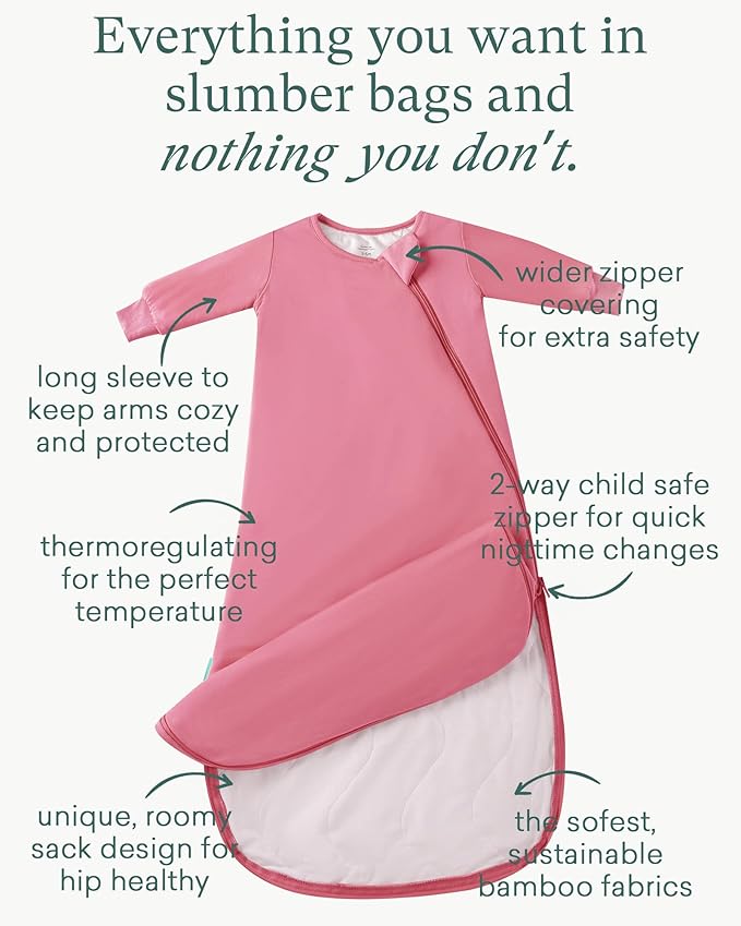 PurComfy Supersoft Baby Premium Bamboo Viscose Long-Sleeve Wearable Sleeping Bag Sack Blanket 1.0 TOG