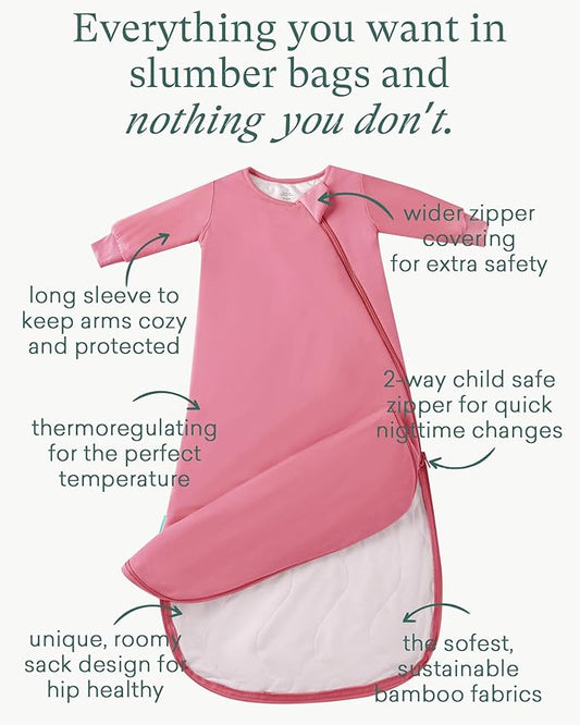 PurComfy Supersoft Baby Premium Bamboo Viscose Long-Sleeve Wearable Sleeping Bag Sack Blanket 1.0 TOG