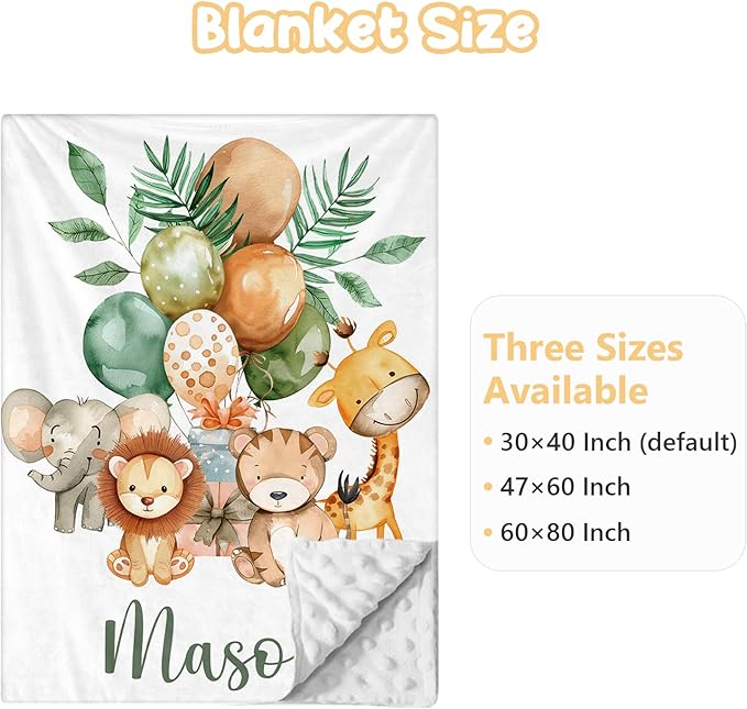 Custom Baby Crib Bedding Set - 3 Pcs Personalized Nursery Bedding Set with Name - Soft Double Layer Baby Crib Set for Girl Boy - Customized for Toddler Infant - Forest Animals