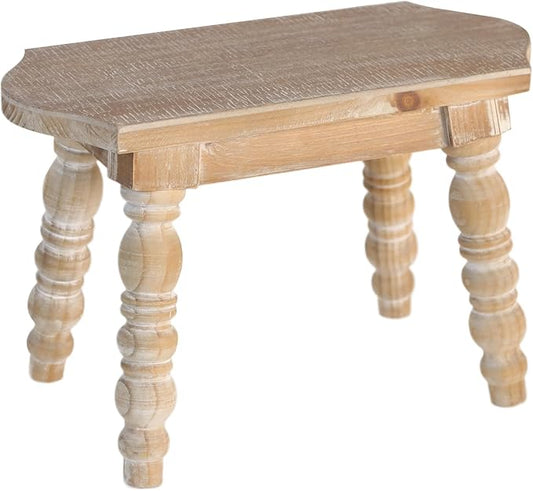 dwellington Wooden Bathroom Wood Foot Stool for Adults Kids, Bedside Step Planter Stool for Kitchen(Natural)