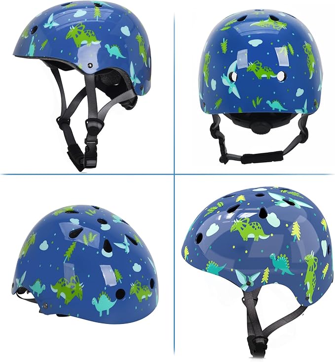 Kids Helmet with Knee Pads Elbow Pads and Wrist Guards,Child Protective Gear for Boys Girls Age 3-5-8 Years fit Roller Skates, Skateboarding, Scooter Bicycle Skate Scooter Skateboard