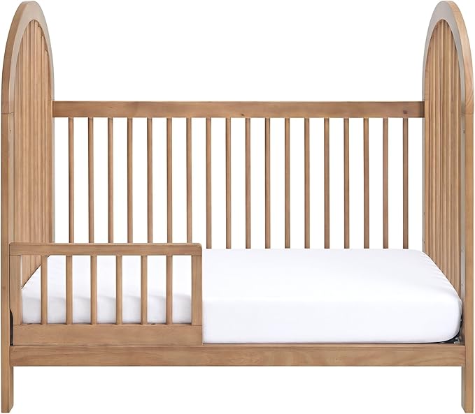 Soho Baby Everlee Island Crib to Toddler Bed Guard Rail Conversion Kit, Honey Wood