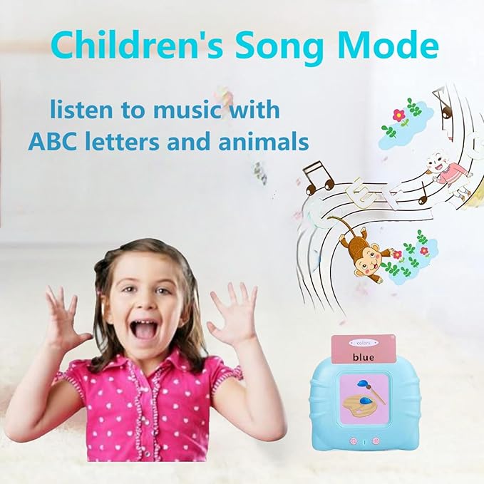 Talking Flash Cards,Kids Toddler Flash Cards with 224 Sight Words,Montessori Toys,Autism Sensory Toys,Speech Therapy,Learning Educational Gifts for Age 1+ Years Old Boys and Girls with A Dinsour Bag.