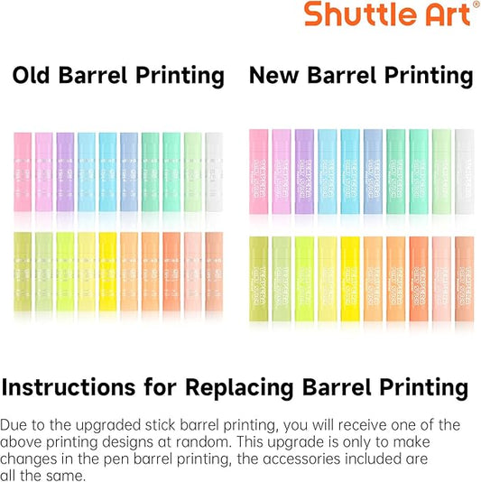 Shuttle Art Tempera Paint Sticks, 20 Pastel Colors, Solid Tempera Paint for Kids, Super Quick Drying, Works Great on Paper Wood Glass Ceramic Canvas