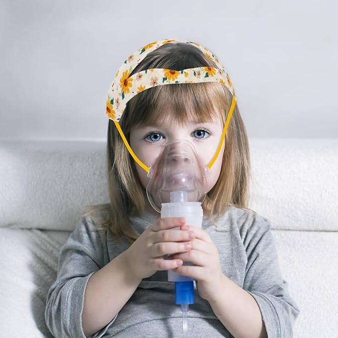Kids Nebulizer Mask Head Strap - Children's Mask Strap for Nebulizers, No-Slip Adjustable Nebulizer Head Attachment Strap