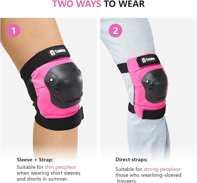 Skateboard Protective Gear Knee Pads and Elbow Pads Set, Elbow and Knee Pads for Roller Skating Wrist Guards Skateboarding Pads