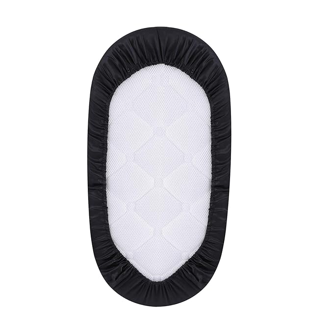 Pro Goleem Satin Bassinet Sheet Great for Baby Hair Soft Silk Feeling Sheet for Cradle or Bassinet Pad＆Mattress for Boys and Girls Gift for Newborn and Infant Black
