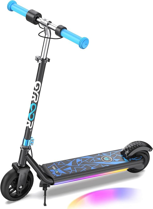 Gyroor H30 Max Electric Scooter for Kids, LED Dispaly, 150W Powerful Motor, Dual Brake System, Adjustable Height and Speed, Best Presents for Kids