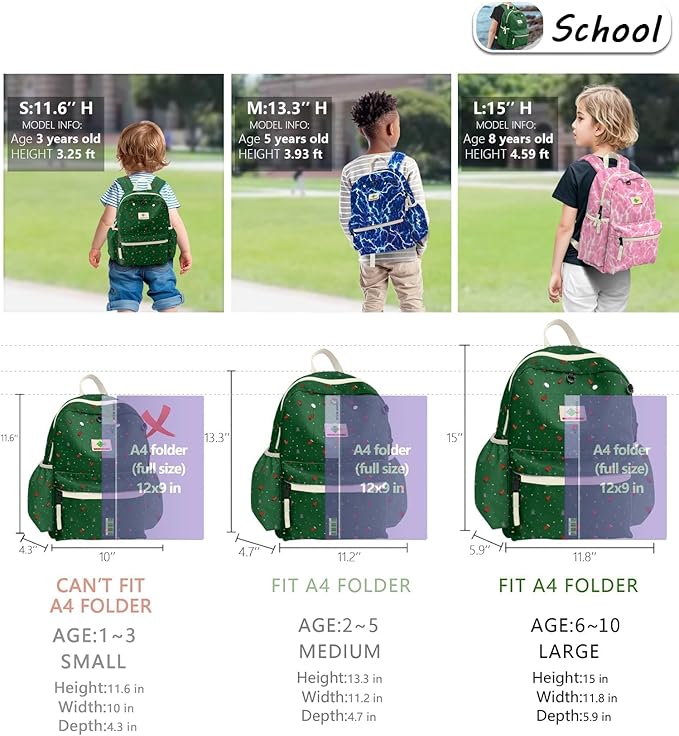 atgark Kids Backpack for Boys Girls: Backpack 6-10 - Kindergarten Elementary School Bookbag for Girl
