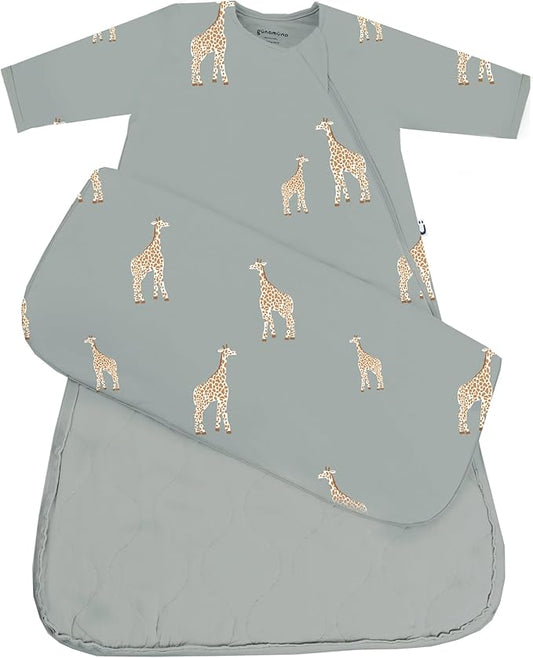 GUNAMUNA Long Sleeve Sleep Sack for Babies, Wearable Sleep Bags, Soft Rayon, 1.0 TOG, Essentials for Newborns