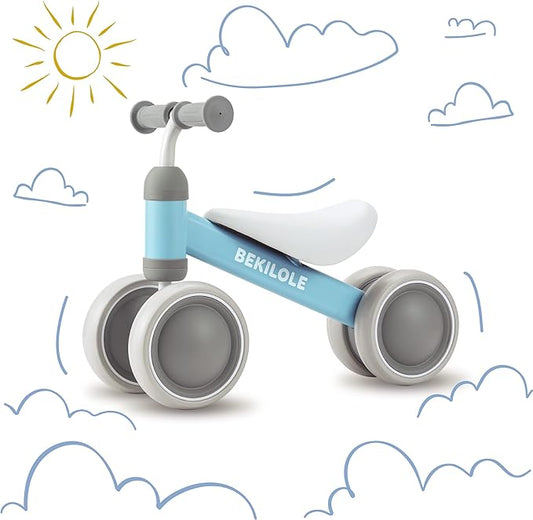 BEKILOLE Balance Bike for 1 Year Old Girl&Boys Gifts Pre-School First Bike and 1st Birthday Gifts - Train Your Baby from Standing to Running | Ideal One Year Old Toys (Sky Blue)