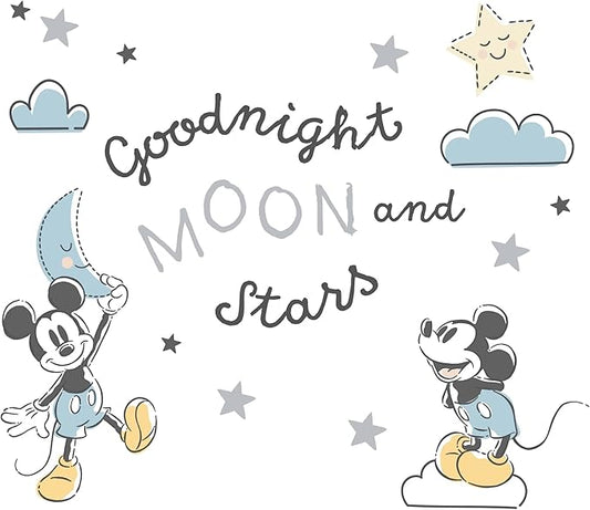 Lambs & Ivy Disney Baby Moonlight Mickey Mouse Blue/Black Wall Decals/Stickers