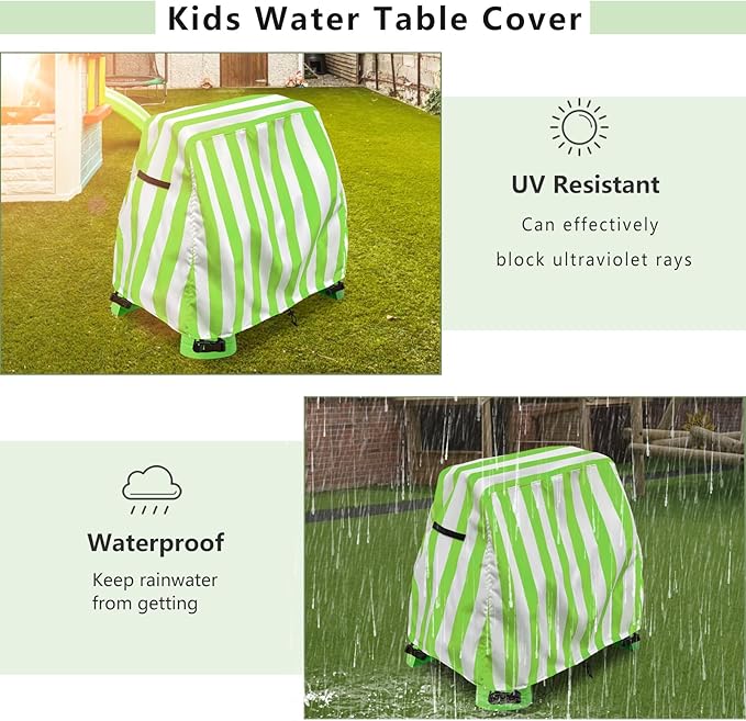 Kids Water Table Cover Fit Rain Showers Splash Pond Water Table,Waterproof Dust Proof Anti-UV Outdoor Toys Cover-Cover only