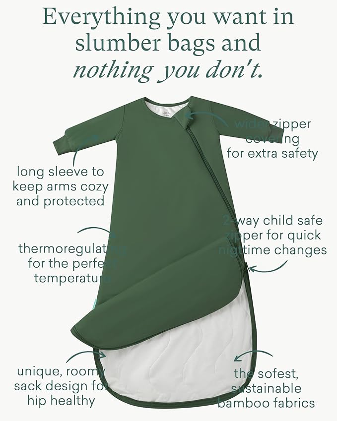PurComfy Supersoft Baby Premium Bamboo Viscose Long-Sleeve Wearable Sleeping Bag Sack Blanket 1.0 TOG