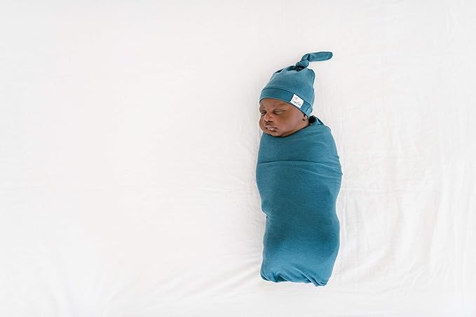 Copper Pearl Baby Swaddle Blanket - Premium Knit Baby Blanket, Large Soft Stretchy Receiving Blankets for Baby Boy and Girl, Swaddles for Newborn, Infant, and Toddler (Steel)