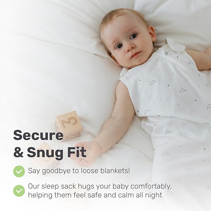 Cozy Cotton Baby Sleep Sack, Ultra-Soft Premium Warm Baby Sleep Sack for Restful Nights, Adorable Patterns