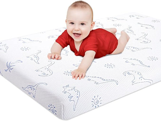 Mochen Pack and Play Mattress, 38"x26" Pack N Play Mattresses Pad with Breathable Jacquard Cover, High Density Memory Foam Baby Mattress for Pack n Play, Portable & Washable