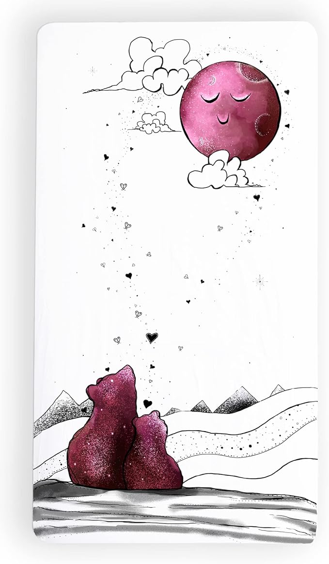 JumpOff Jo - Fitted Crib Sheet, Super Soft Breathable 100% Cotton Baby Crib Sheet for Standard Crib Mattresses and Toddler Beds, 28 in. x 52 in. - Mama Bear Pink