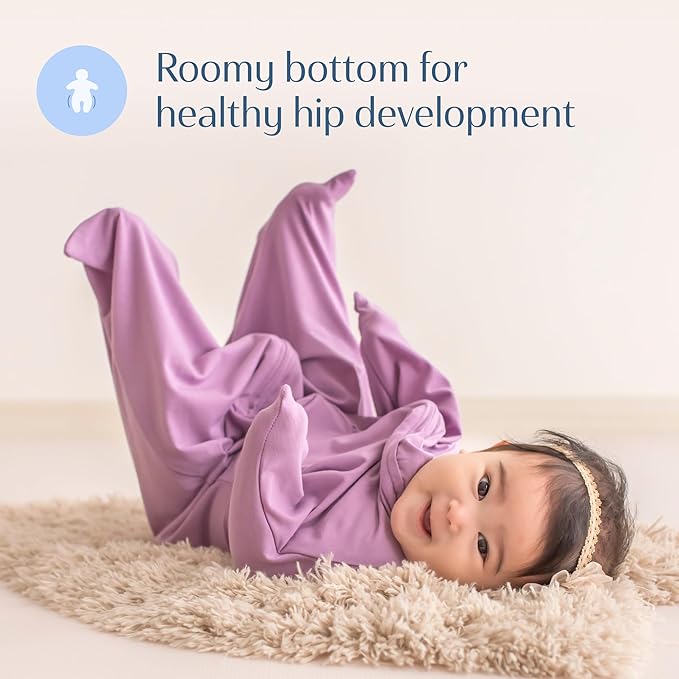 SleepingBaby Zipadee-Zip Transition Swaddle - Cozy Baby Swaddle Blanket with Zipper Convenience - Roomy Wearable Blanket for Easy Diaper Changes - Classic Lavender, X-Small (3-6 Month) - 2 Pack