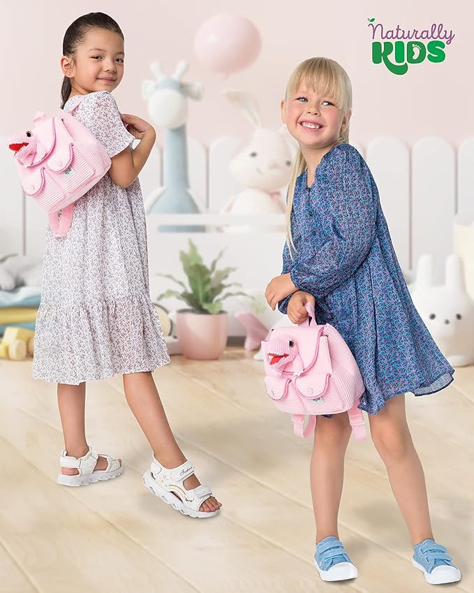 Pink Dinosaur Mini Backpack for Kids, Mini Backpack for Toddler Girls, Gift for 2 3 4 5 Year Old Girl Boy